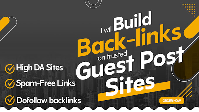 Gig Preview - Provide link building services on high quality guest post sites