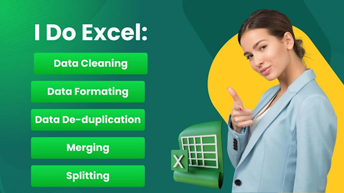 Gig Preview - Clean, format, deduplicate, merge and split data of excel