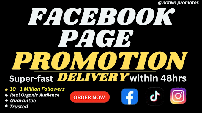 Gig Preview - Share and do organic facebook page promotion less 24hrs