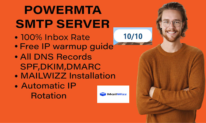 Bestseller - set up and configure powermta SMTP server to send bulk email