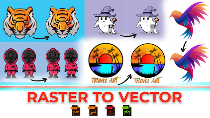 Gig Preview - Raster into high quality vector graphics  vector tracing