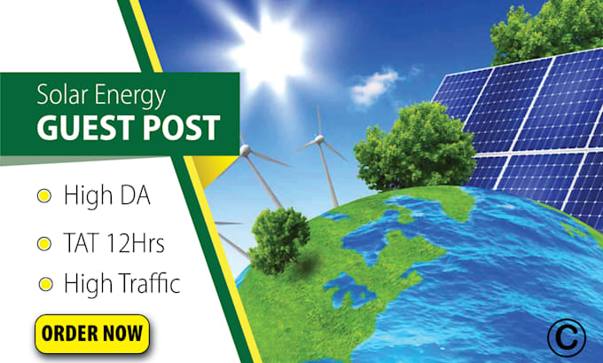 Gig Preview - Publish high quality solar green energy guest posts on blog