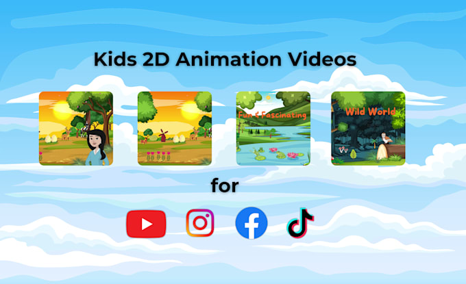 Gig Preview - Create interesting 2d animation kids education video