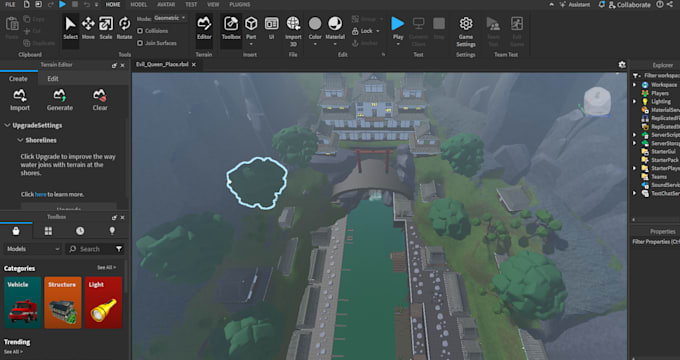 Gig Preview - Create roblox map and realistic models with blender or roblox studio