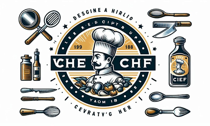 Gig Preview - Fast food, cafe, BBQ, chef restaurant logo