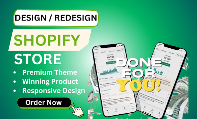 Gig Preview - Create or redesign a responsive, optimized shopify website