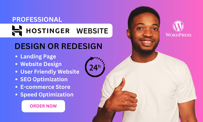 Gig Preview - Design hostinger website hostinger website design hostinger website redesign