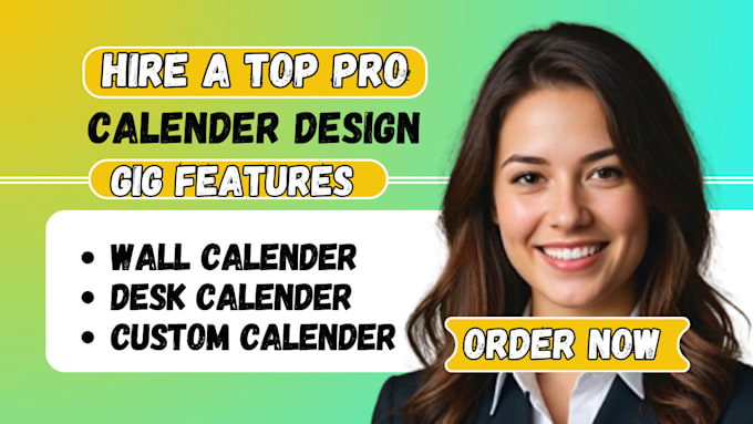 Gig Preview - Creative a custom planner, desk and wall calendar design