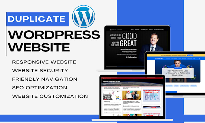 Gig Preview - Duplicate wordpress website design copy clone wordpreswebsite with elementor pro