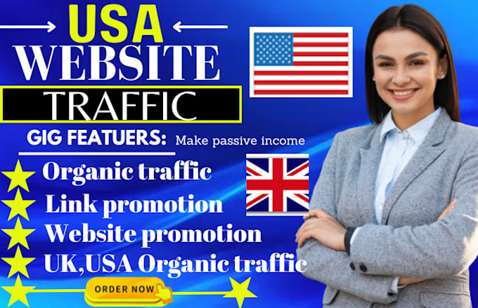 Gig Preview - Do organic USA,UK website traffic promotion to increase sales