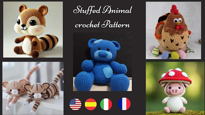 Gig Preview - Write amigurumi pattern , knitting , pattern, crochet pattern for esty store