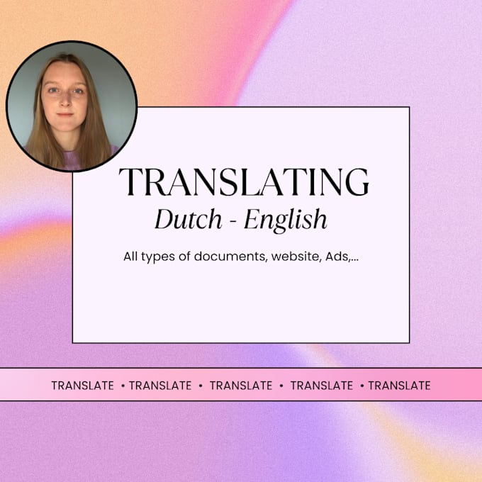 Gig Preview - Translate your document from dutch to english