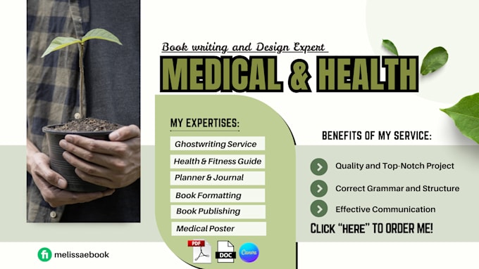 Gig Preview - Ghostwrite your medical ebook, instruction guide, book design, medic guide