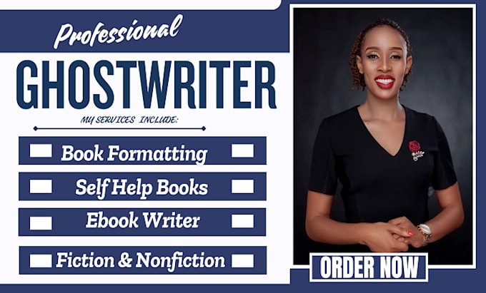 Gig Preview - Be your fiction and nonfiction ghostwriter self help ebook writer, book editor