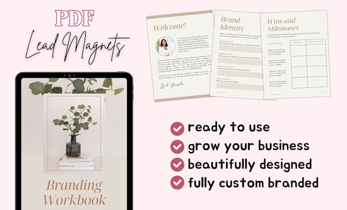 Gig Preview - Design your PDF lead magnet, workbook, worksheet, checklist