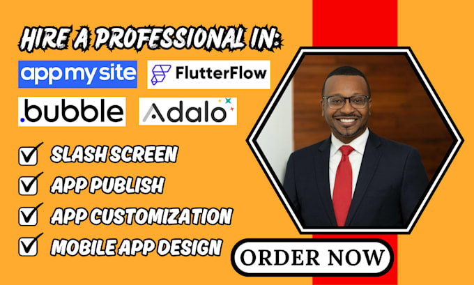 Gig Preview - Design and publish your mobile app on adalo, flutterflow, bubble io, appmysite