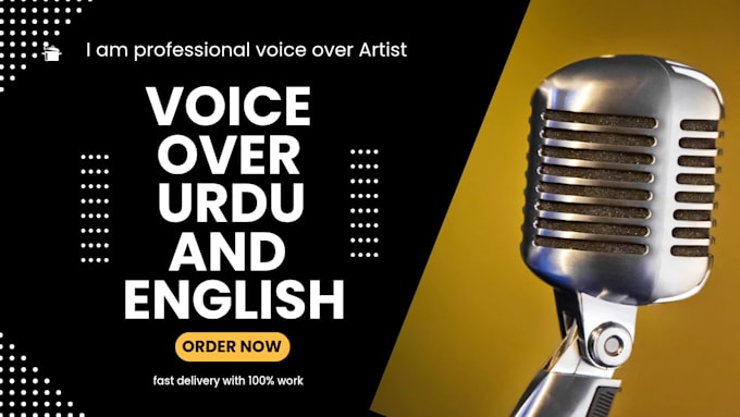 Gig Preview - Record professional female voice overs urdu and english