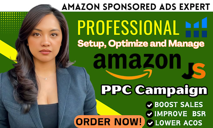 Gig Preview - Setup and manage amazon ppc campaign sponsored ads