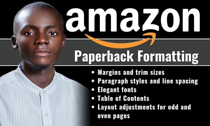 Gig Preview - Do amazon kdp paperback formatting and layout design of ebook formatting kindle