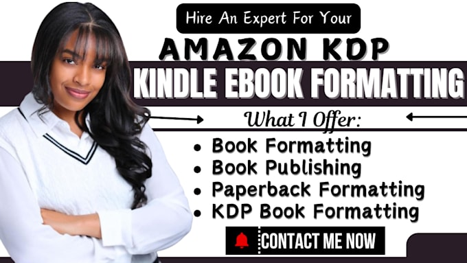 Gig Preview - Do ebook and paperback formatting amazon KDP book formatting book publishing