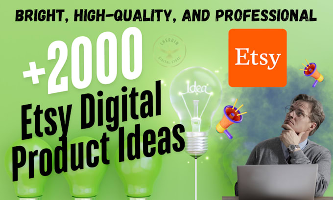 Bestseller - provide 2000 digital product ideas for etsy sellers