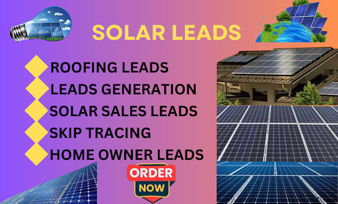 Bestseller - provides solar leads roofing leads and homeowners leads sales for your business