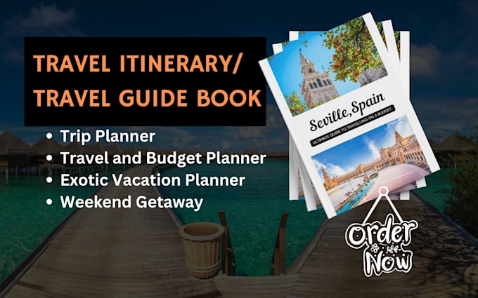 Gig Preview - Write, design travel itineraries, travel guide budget planner, vacation tour KDP