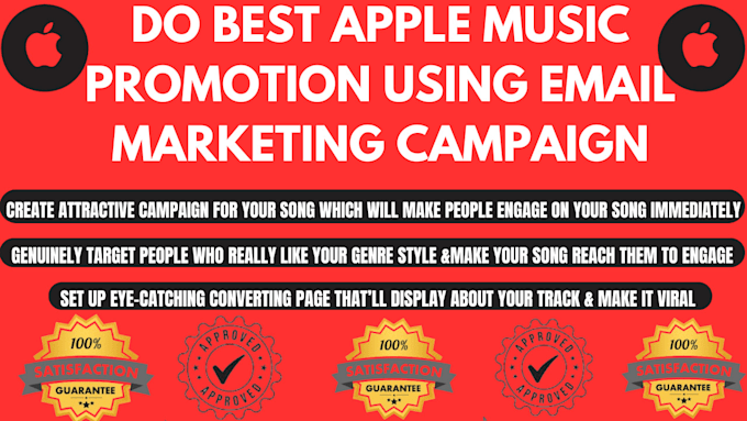 Gig Preview - Do best apple music promotion using email marketing campaign