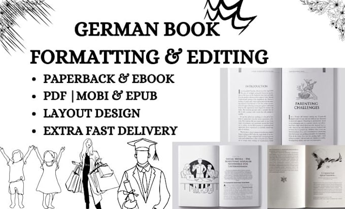 Gig Preview - Be your german self publisher amazon kdp german book formatting