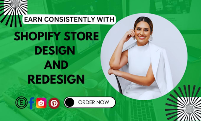 Gig Preview - Design and redesign shopify store shopify dropshipping store shopify website