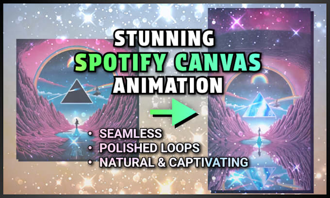 Gig Preview - Create 2 engaging animated spotify canvas video from album cover artwork