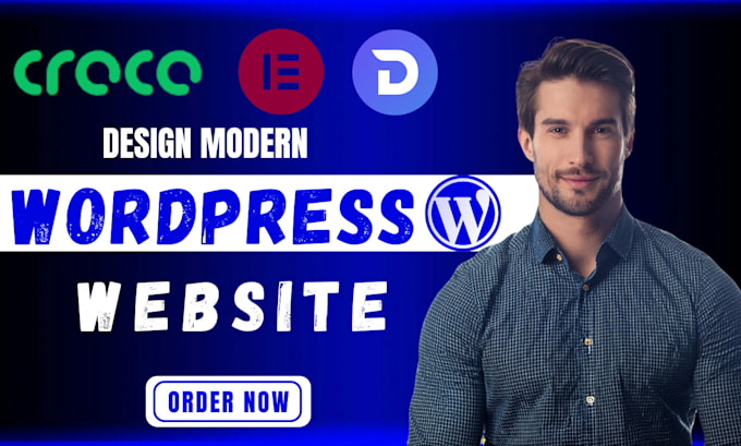 Gig Preview - Design modern wordpress website with elementor pro, divi builder and crocoblock