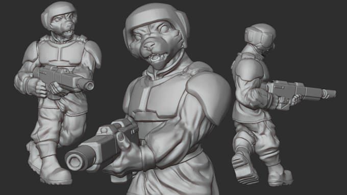 Gig Preview - Sculpt quality 3d miniature model and warhammer 40k figurine for 3d printing