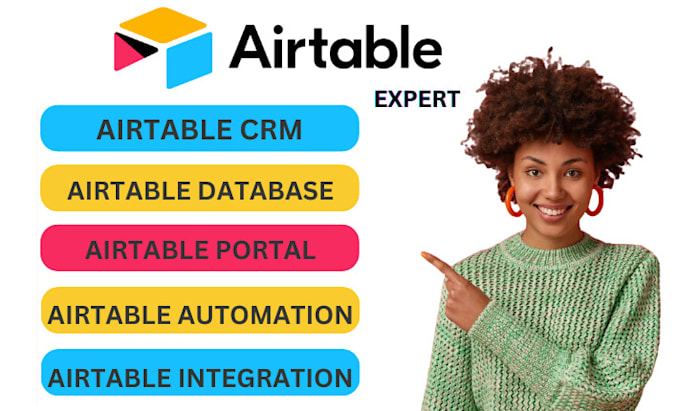 Gig Preview - Do airtable crm, airtable database, airtable portal, automation and integration