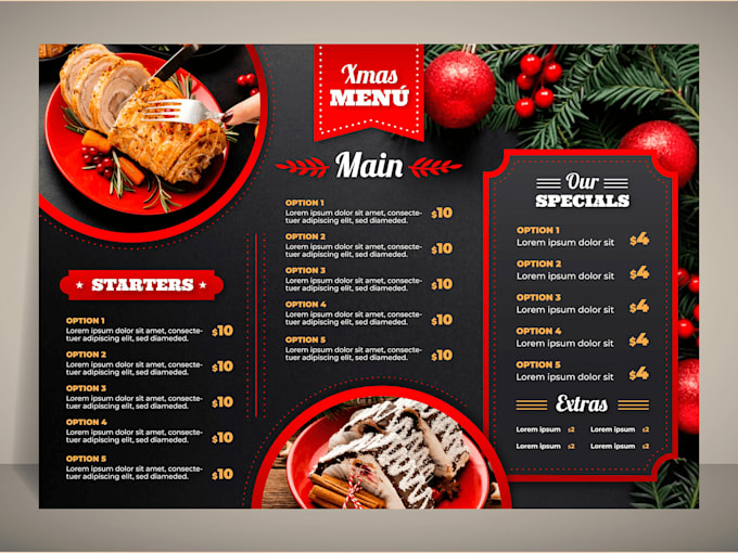 Gig Preview - Create food menu, restaurant menu, bar menu board flyer print digital menu card