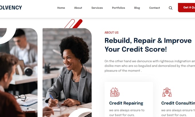 Gig Preview - Create credit repair website credit website in 24 hours