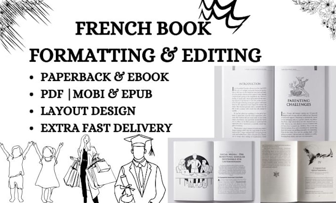 Gig Preview - French book formatting french book layout design kindle print