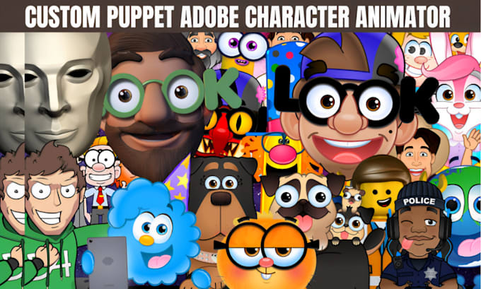 Gig Preview - Craft rigged puppet 2d adobe character animator disney style animation 2d adobe