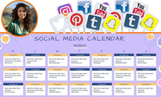 Bestseller - create a strategic monthly social media content calendar for your business