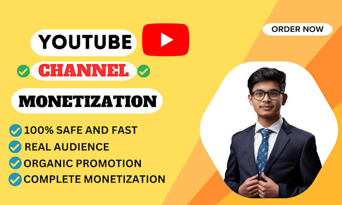 Gig Preview - Complete youtube channel monetization setup and seo