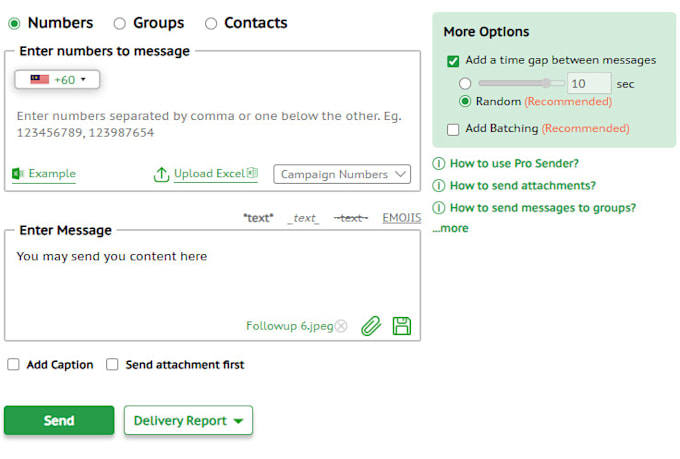 Gig Preview - Help you broadcast whatsapp messages in a compliant way