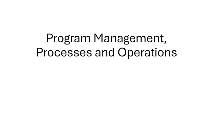 Gig Preview - Provide advice in program, project or operational mgmt