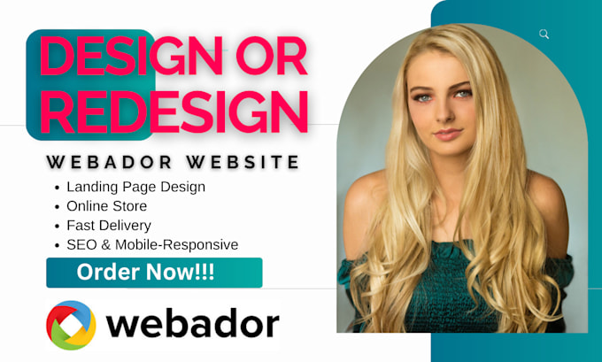 Gig Preview - Design webador website, redesign webador website, landing page on webador