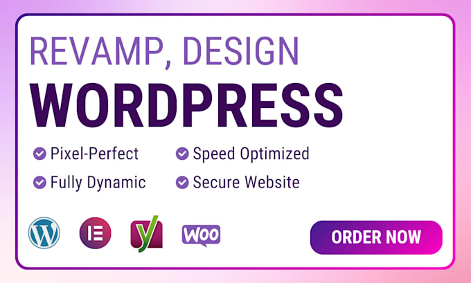 Gig Preview - Revamp wordpress website, build or design wordpress website