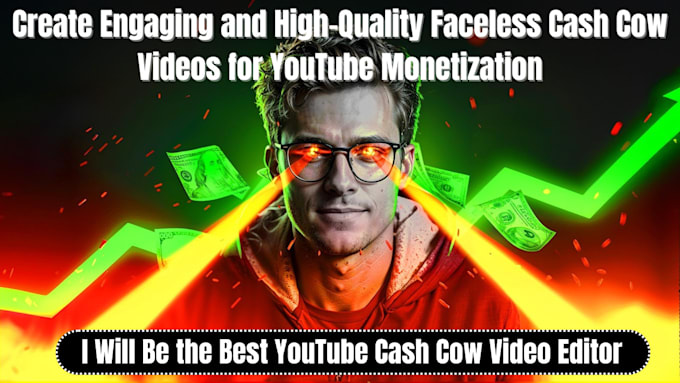 Gig Preview - Be your best youtube faceless cash cow video editor