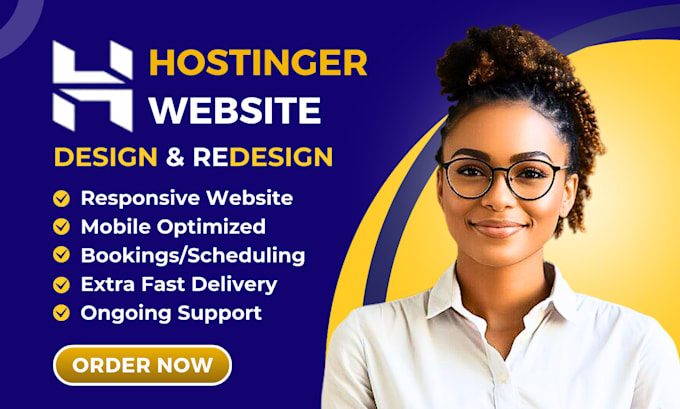 Gig Preview - Hostinger website design hostinger website redesign build hostinger website