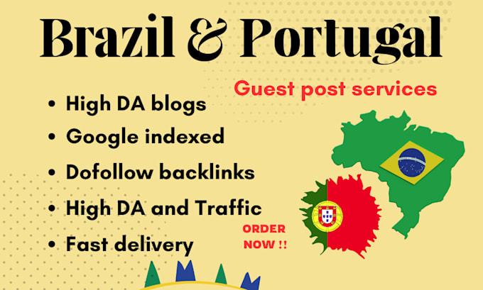 Gig Preview - Do guest post on brazil or portugal blogs with do follow