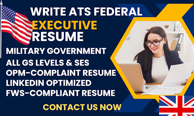 Gig Preview - Write federal resume writing jobs resume cover letter as federal recruiter ats