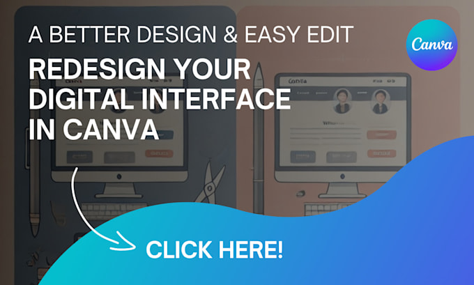 Gig Preview - Redesign your website, landing page, or digital interface in canva