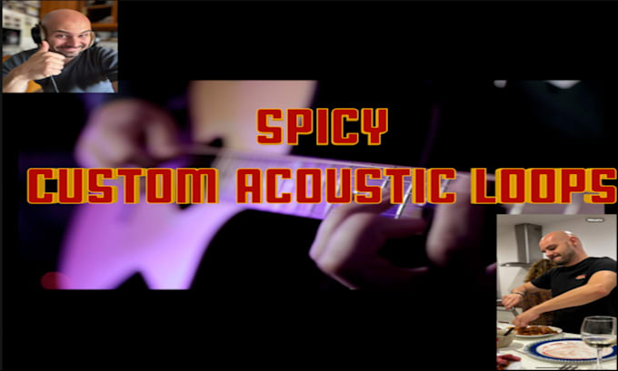 Gig Preview - Create spicy custom acoustic guitar loops for trap hip hop rnb